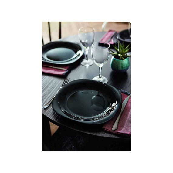 Plate LUMINARC H3664/L9816 CARINE NOIR   DESSERT 19 