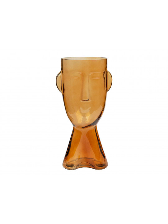 Decorate objects MAGAMAX GLASS VASE FACE Д160 Ш150 В315 YELLOW FANCY34