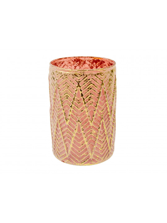 Candlestick MAGAMAX Д110 Ш110 В165 PINK WITH GOLD SPUT NGB-35