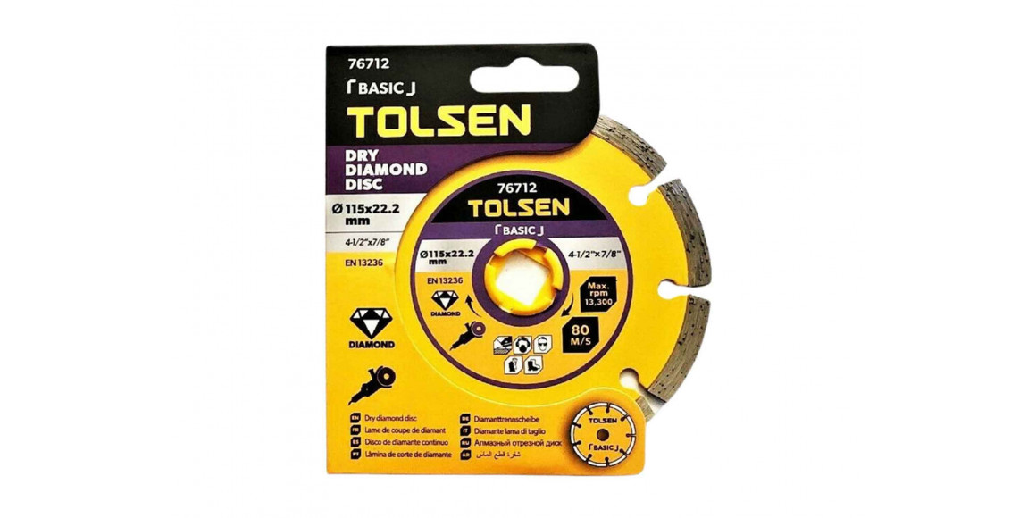 Отрезной диск TOLSEN 76712 