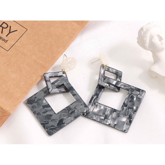 Կանացի զարդեր եվ աքսեսուարներ XIMI 6931664192180 SQUARE EARRINGS (192180)