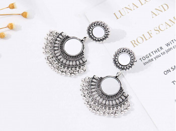 Womens jewelry and accessories XIMI 6941241682775 SILVER ETHNIC DROP EARRINGS