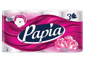 Туалетная бумага PAPIA 3PLY 8PC SECRET GARDEN (001249) 