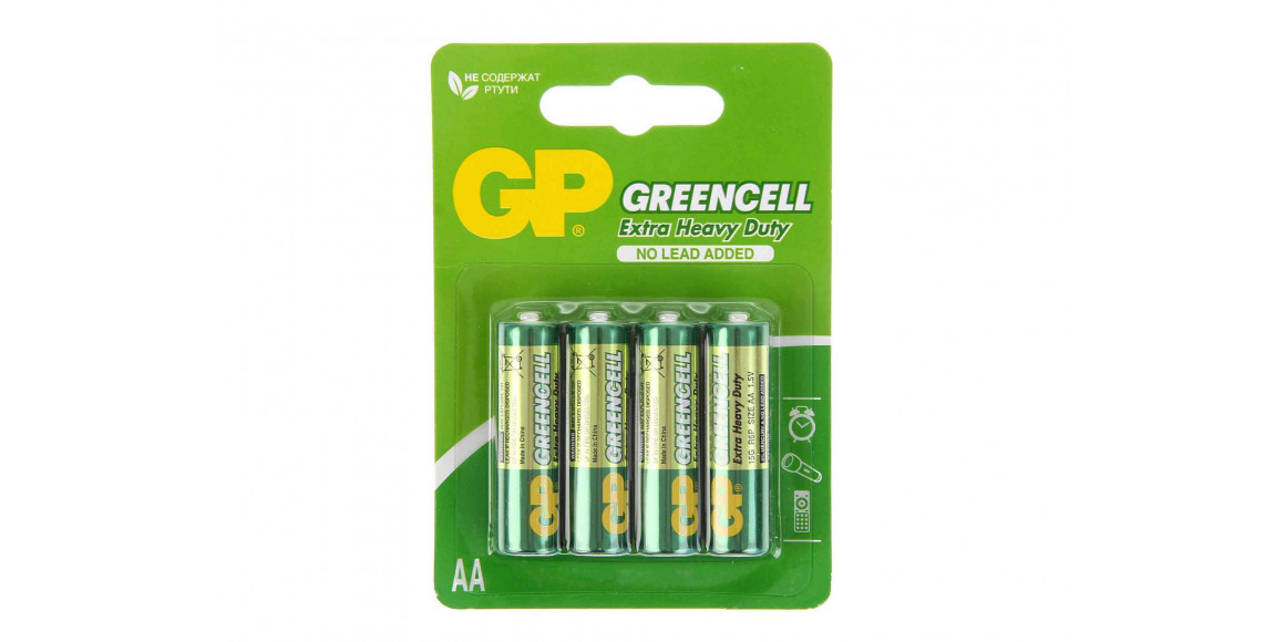 Батарейки GP AA GREENCELL 4 