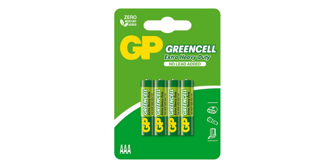 Батарейки GP AAA GREENCELL 4 