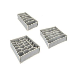 Box and baskets UNISTOR KIT SET 3PC GREY (212451)