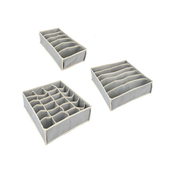 Ящики и карзины UNISTOR KIT SET 3PC GREY (212451)