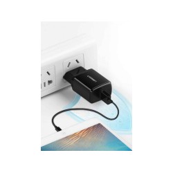 Power adapter UGREEN USB WALL CHARGER (BLACK) (50459)