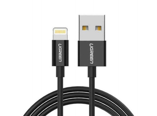 Cable UGREEN USB-A TO LIGHTNING NICKEL PLATING ABS SHELL 1M (BLACK) 80822