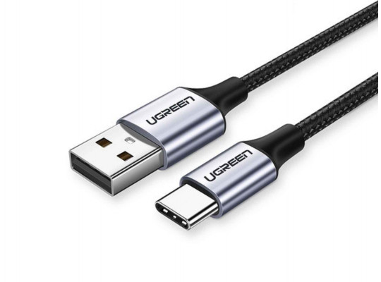 Մալուխ UGREEN USB-A TO USB-C ALUMINUM BRAID 1M (BLACK) 60126