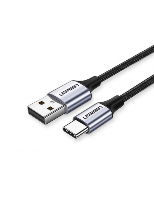 Кабели UGREEN USB-A TO USB-C ALUMINUM BRAID 1M (BLACK) 60126