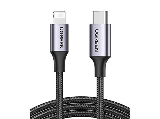 Cable UGREEN USB-C TO LIGHTNING ALUMINUM SHELL BRAIDED 1M (BLACK) 60759