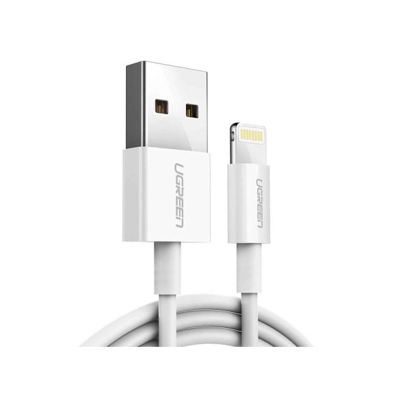 Cable UGREEN USB-A TO LIGHTNING 1M (WHITE) (20728)