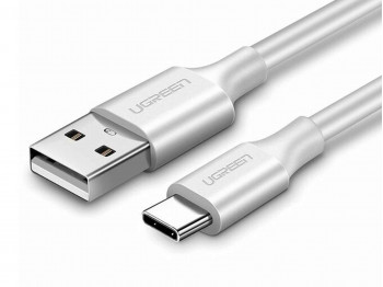 Кабели UGREEN USB-A TO USB-C NICKEL PLATING 1M (WHITE) 60121