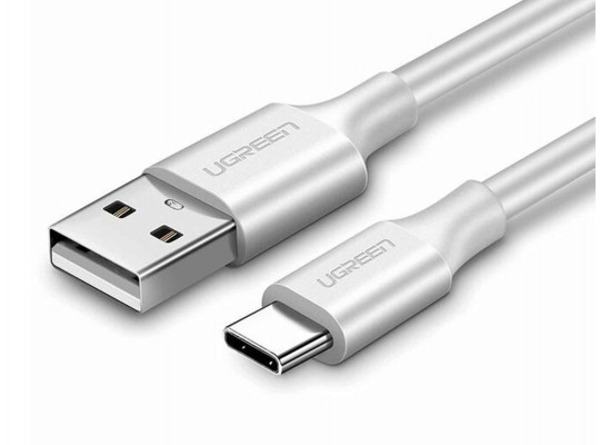 Մալուխ UGREEN USB-A TO USB-C NICKEL PLATING 1M (WHITE) 60121