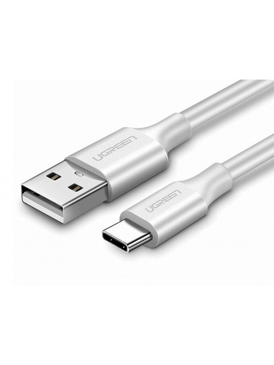 Մալուխ UGREEN USB-A TO USB-C NICKEL PLATING 1M (WHITE) 60121