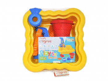 Ամառային խաղալիքներ TIGRES 39698 ավազի և ջրի հավաքածու 7կտ. Դեղին 