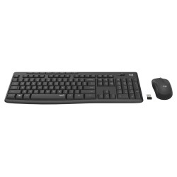 Клавиатура LOGITECH MK295 SILENT WIRELESS COMBO + MOUSE (GRAPHITE) (L920-009807)
