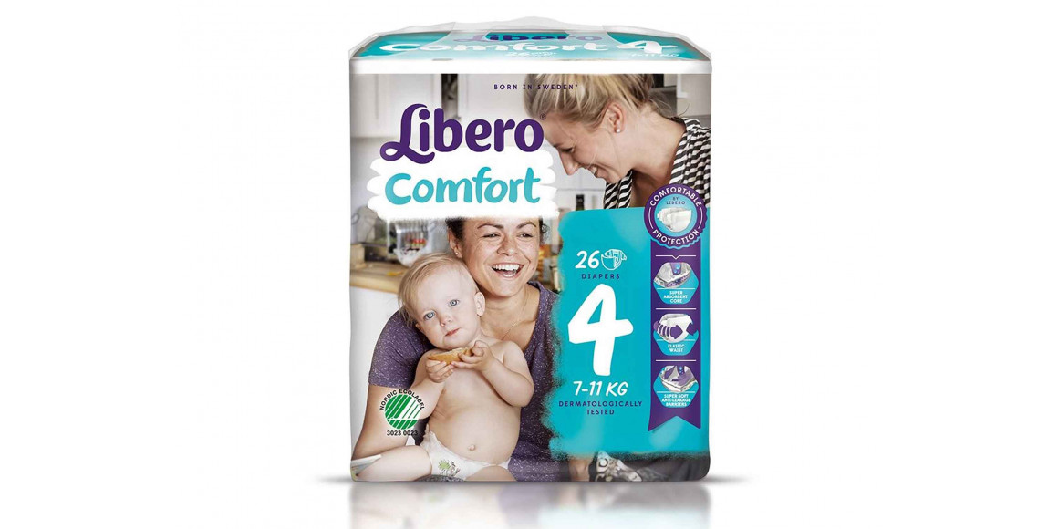 մանկական տակդիրներ LIBERO COMFORT N4 (7-11KG) 26PC 8303