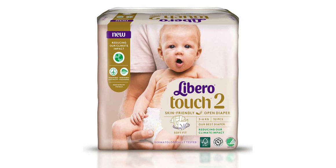 Diapers LIBERO TOUCH N2 (3-6KG) 32PC (070315) 
