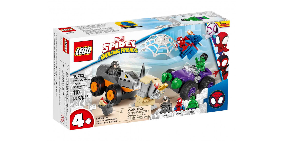 Конструктор LEGO 10782 SPIDER-MAN Բեռնատարներով մենամարտ Հալկի և Ռինոյի միջև 
