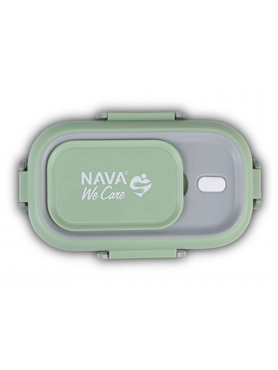 Пищевые контайнеры NAVA 10-262-007 S.STEEL LUNCH BOX WE CARE GREEN 800ML 