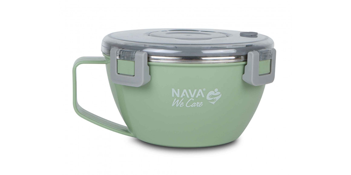 Food storage NAVA 10-262-013 S.STEEL LUNCH BOX WE CARE GREEN 850ML 