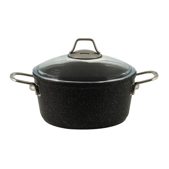 Կաթսաներ FALEZ 15308 BLACK LINE S.S HANDLE 22CM (BLN3004)