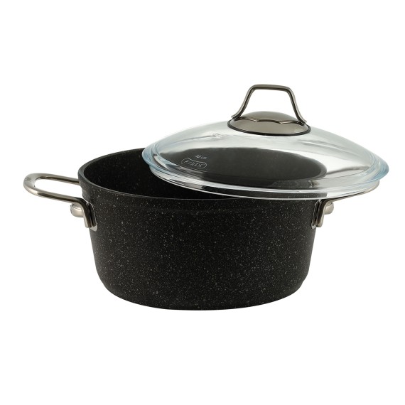 Կաթսաներ FALEZ 15308 BLACK LINE S.S HANDLE 22CM (BLN3004)