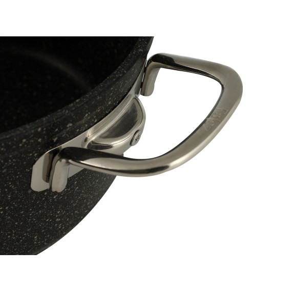 Կաթսաներ FALEZ 15308 BLACK LINE S.S HANDLE 22CM (BLN3004)