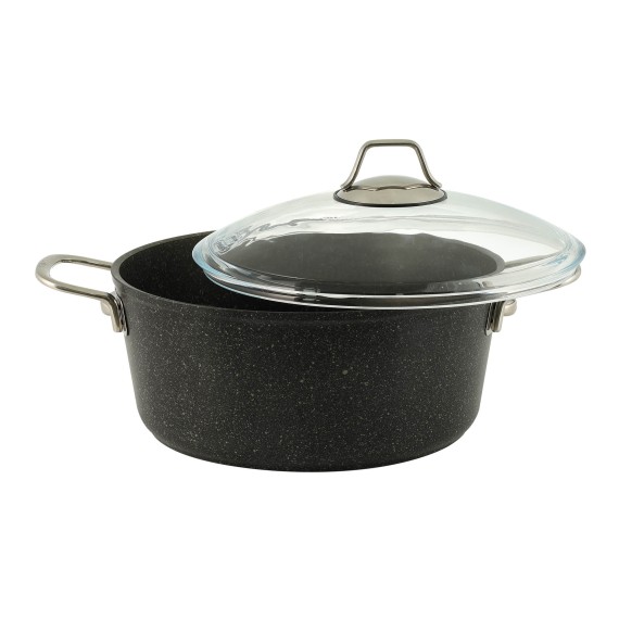 Կաթսաներ FALEZ BLN3016 BLACK LINE S.S HANDLE 26CM 