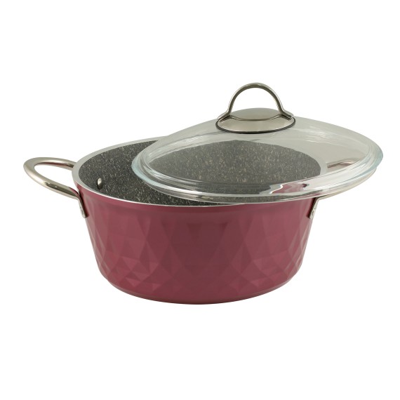 Casserols set FALEZ 15438 BIADIMOND PRO VIOLET RIVETED 9PC 