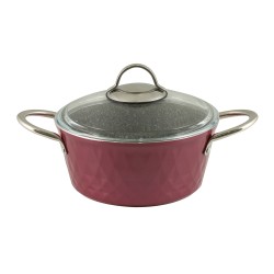 Casserols set FALEZ 15438 BIADIMOND PRO VIOLET RIVETED 9PC 