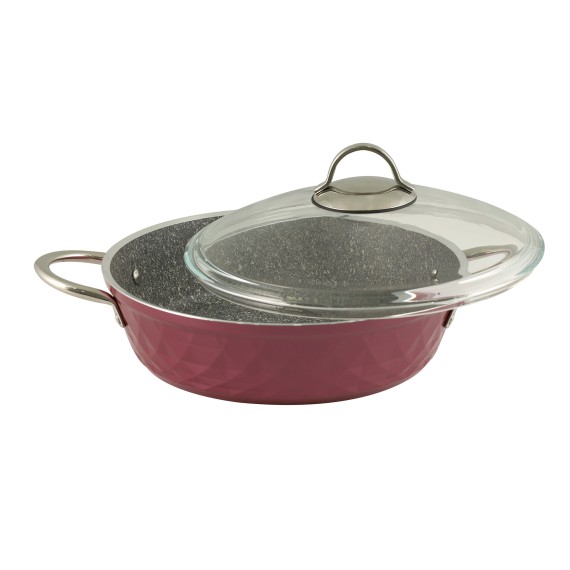 Casserols set FALEZ 15438 BIADIMOND PRO VIOLET RIVETED 9PC 