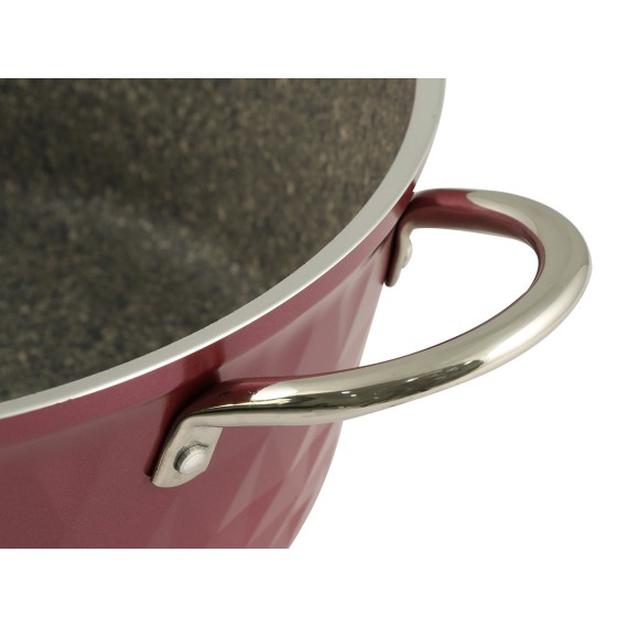 Casserols set FALEZ 15438 BIADIMOND PRO VIOLET RIVETED 9PC 