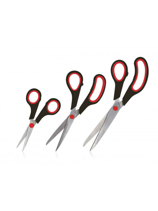 Kitchen scissors BANQUET 28640802 CULINARIA SET 3PC BLACK/RED 