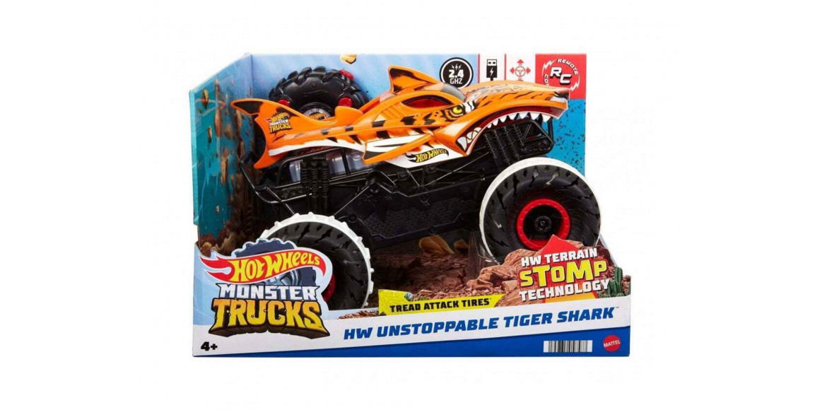 Transport HOT WHEELS HGV87 HW RC MT Tiger Shark 