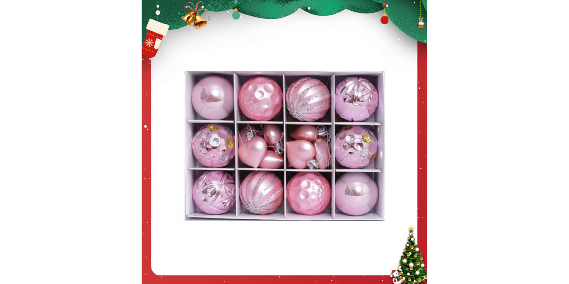 Տոնածառի զարդեր XIMI 6942156226108 (CHRISTMAS BALL 18PCS)