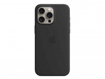 Cover for smartphone APPLE iPhone 15 Pro Max Silicone Case with MagSafe (Black) MT1M3ZM/A