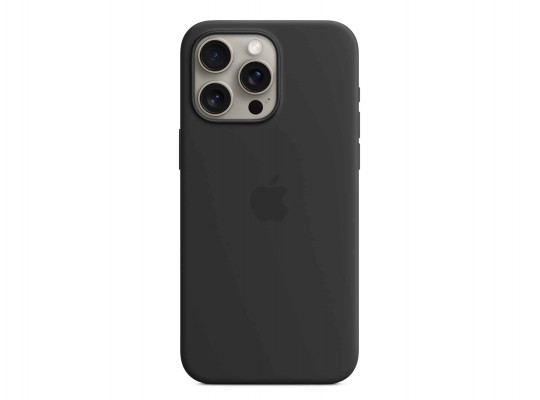 Հեռախոսի պատյան APPLE iPhone 15 Pro Max Silicone Case with MagSafe (Black) MT1M3ZM/A