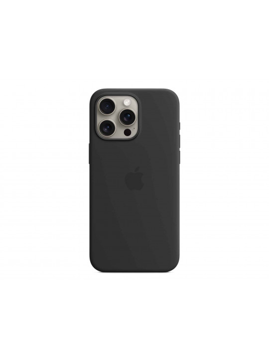 Cover for smartphone APPLE iPhone 15 Pro Max Silicone Case with MagSafe (Black) MT1M3ZM/A