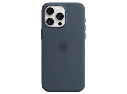 Cover for smartphone APPLE iPhone 15 Pro Max Silicone Case with MagSafe (Storm Blue) MT1P3ZM/A
