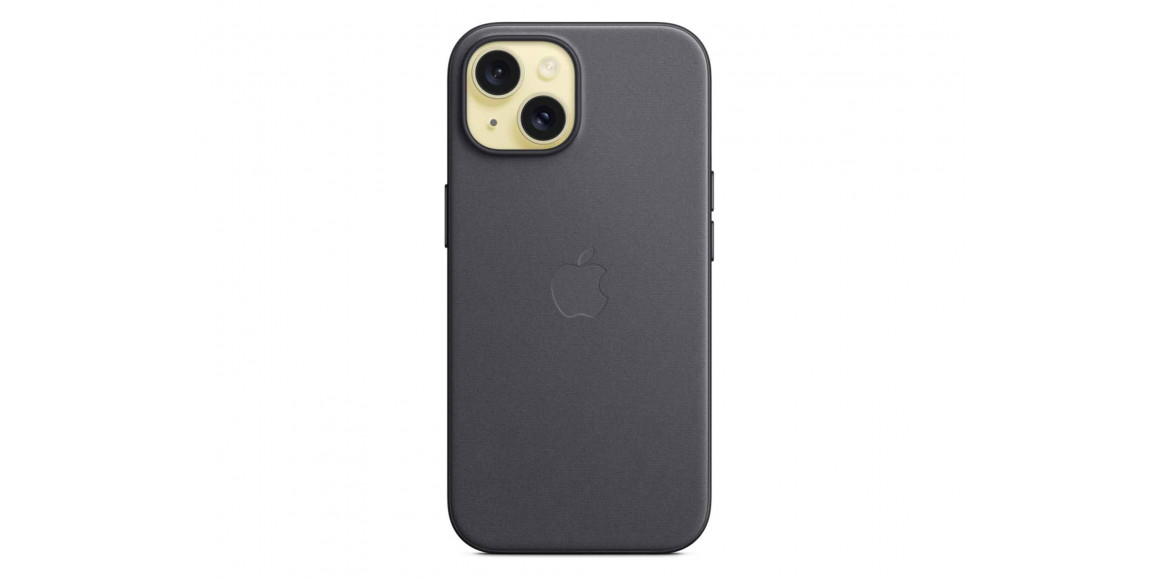 Հեռախոսի պատյան APPLE iPhone 15 FineWoven Case with MagSafe (Black) (MT393ZM/A)