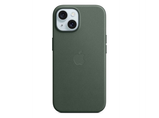 Հեռախոսի պատյան APPLE iPhone 15 FineWoven Case with MagSafe (Evergreen) MT3J3ZM/A