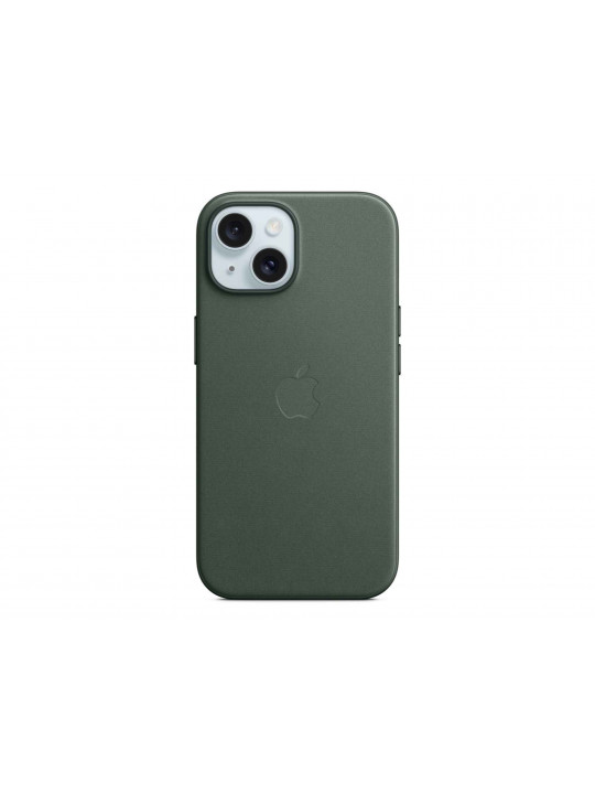 Հեռախոսի պատյան APPLE iPhone 15 FineWoven Case with MagSafe (Evergreen) MT3J3ZM/A