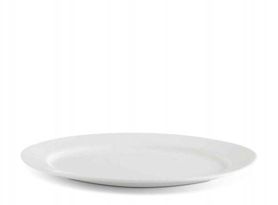 Plate MINH LONG 052129000 OVAL JASMINE LYS IVORY WHITE 21CM 