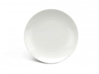 Plate MINH LONG 582280000 FLAT ROUND DAISY LYS IVORY WHITE 22CM 