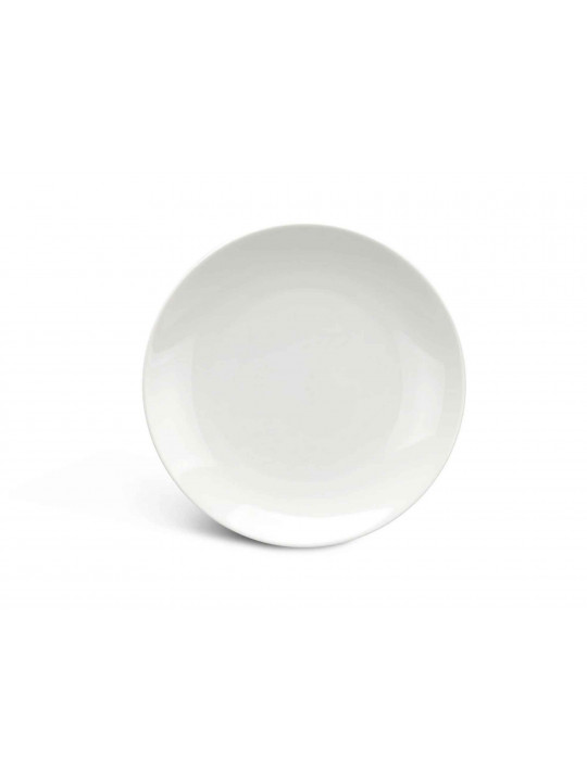 Plate MINH LONG 582280000 FLAT ROUND DAISY LYS IVORY WHITE 22CM 