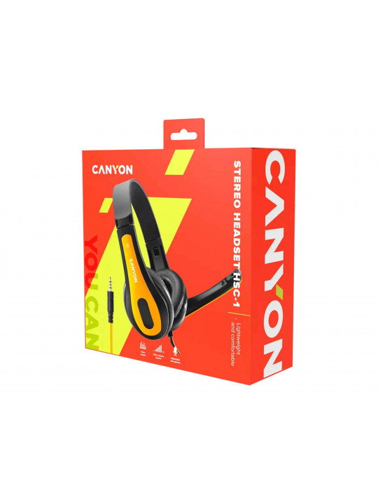 Headphone CANYON CNS-CHSC1BY (BLACK/YELLOW) 