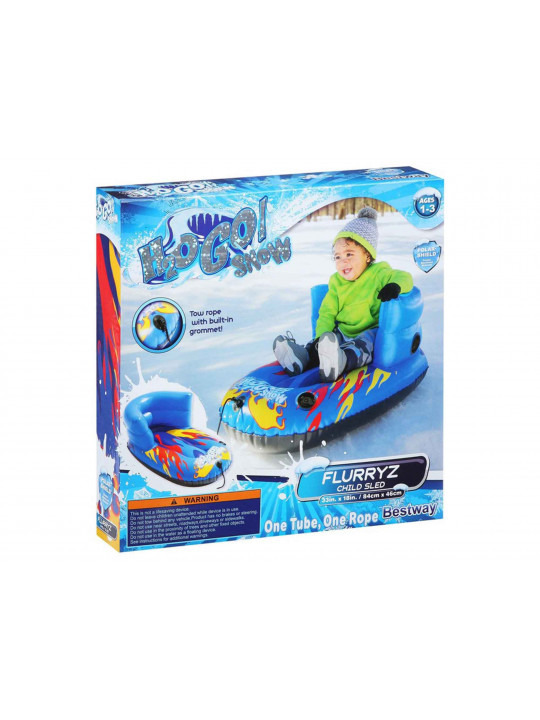 Snow tube BESTWAY 39057E ТЮБИНГ БЕСКАМЕРНЫЙ НАДУВНОЙ H2OGO! SNOW 84 Х 46 СМ, СО СПИНКОЙ 